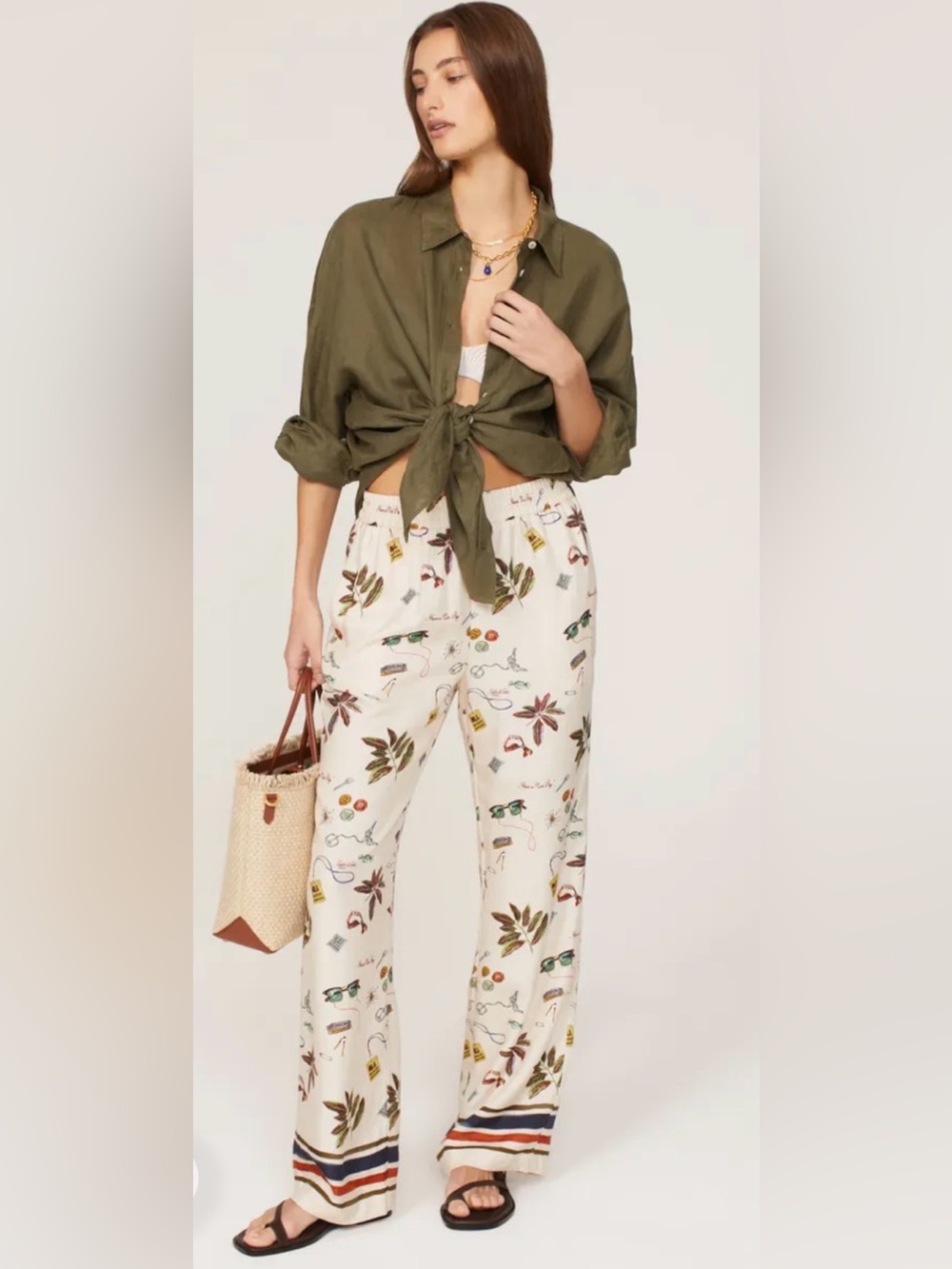 Scotch & Soda Gia Graphic Pants Size Large